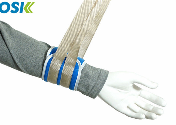 Dây đeo hạn chế cho bệnh nhân màu xanh, Tay / Bàn chân mềm Thiết kế hạn chế Velcro